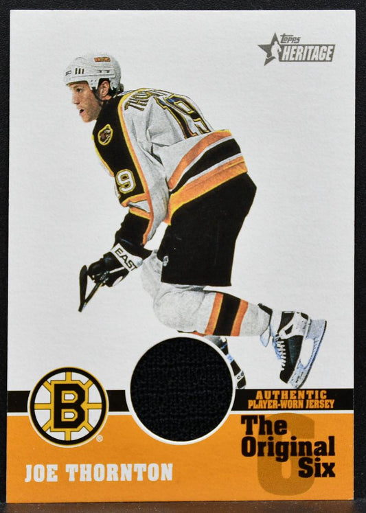 2001-02 Topps Heritage The Original Six Jersey Joe Thornton Bruins Jersey 9776