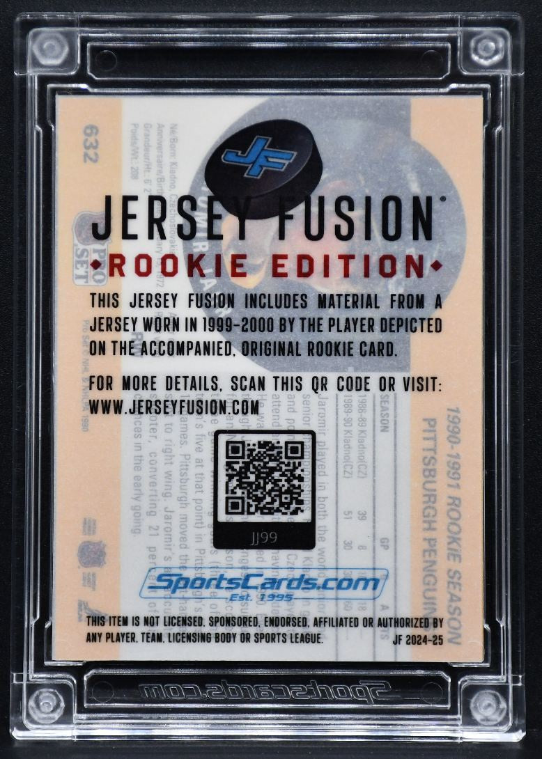 2024-25 Jersey Fusion Jaromir Jagr 632 Pittsburgh Penguins RC 48/50 Patch