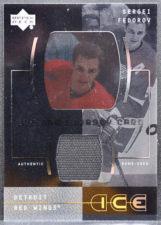 2000-01 Upper Deck Ice Game Jerseys Sergei Fedorov JC-SF Red Wings Jersey 5833