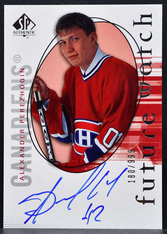 2005-06 SP Authentic Future Watch Auto Alexander Perezhogin RC Auto 0262