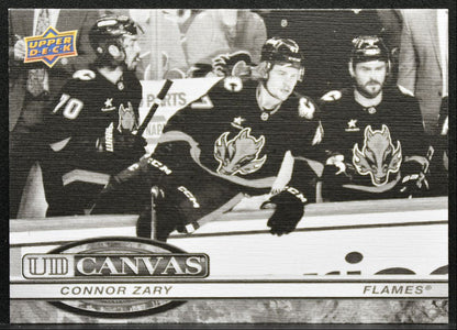 2025-26 Upper Deck Series 1 UD Canvas Black Connor Zary C-33 Calgary Flames 9164