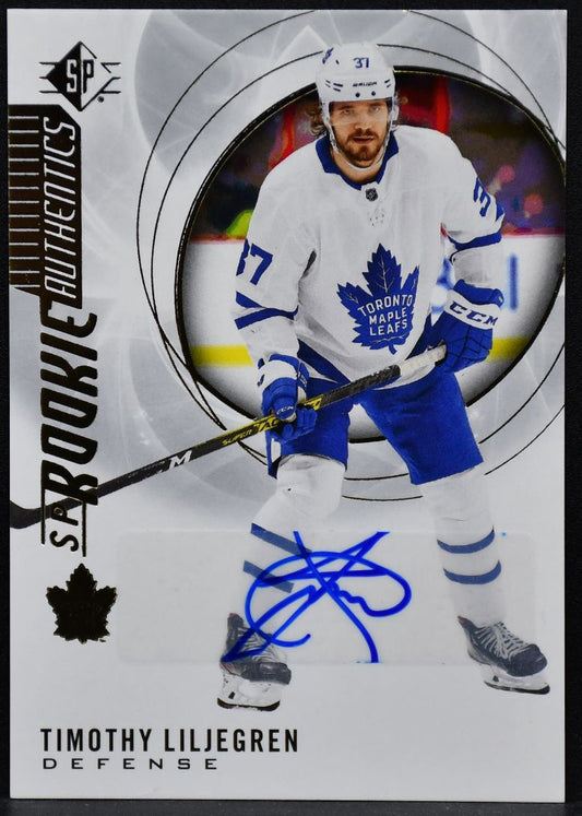 2020-21 SP Rookie Authentics Timothy Liljegren 125 Toronto Maple Leafs RC Auto