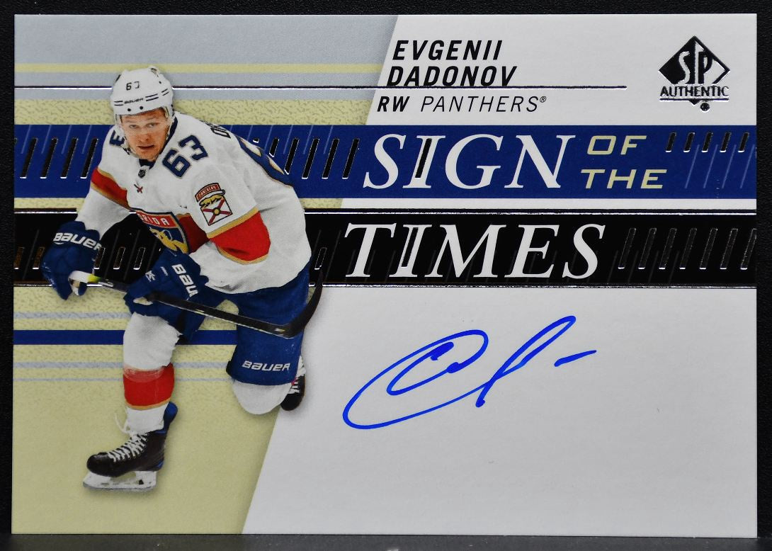 2019-20 SP Authentic Sign of the Times Evgenii Dadonov Panthers Auto 1124