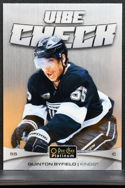 2025-26 O-Pee-Chee Platinum Vibe Check Quinton Byfield Los Angeles Kings 2324