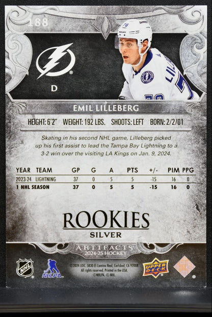 2024-25 Upper Deck Artifacts Rookies Emil Lilleberg Lightning RC 106/999 0542