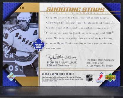 2005-06 Upper Deck Shooting Stars Eric Lindros Toronto Maple Leafs Jersey 1946