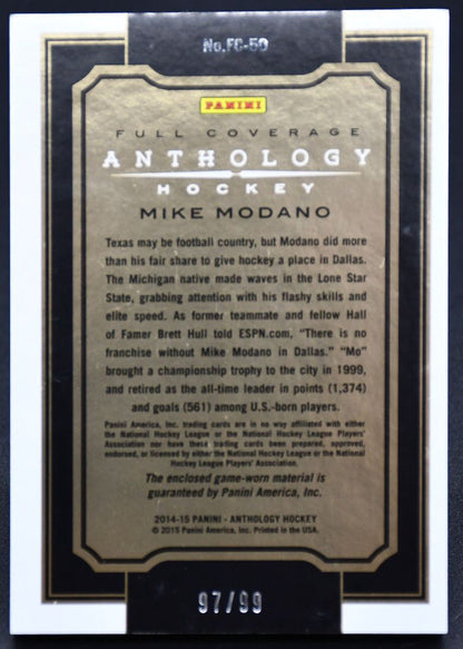 2015-16 Panini Anthology Full Coverage Mike Modano FC-50 97/99 Jersey