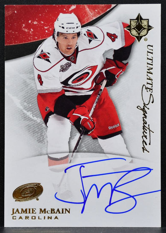 2010-11 UD Ultimate Collection Signatures Jamie McBain Hurricanes Auto 9419