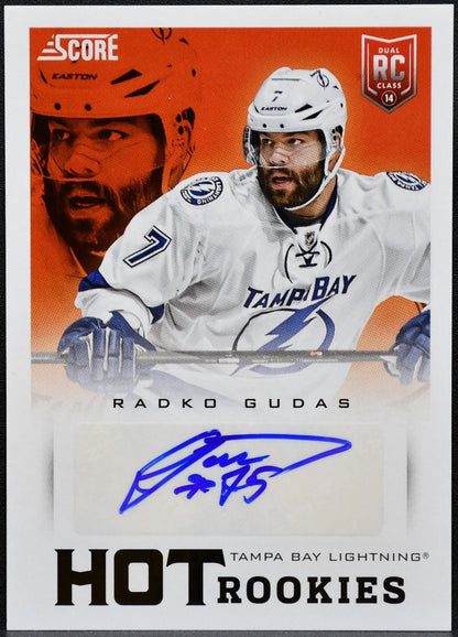 2013-14 Panini Score Hot Rookies Signature Radko Gudas Lightning RC Auto 2230