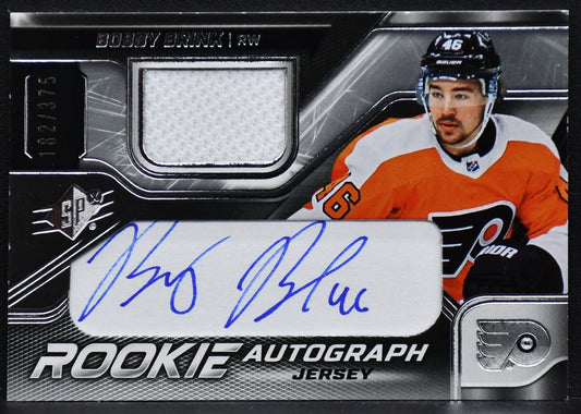 2022-23 SPx Rookie Auto Jersey Bobby Brink BB  RC Auto 182/375 Jersey