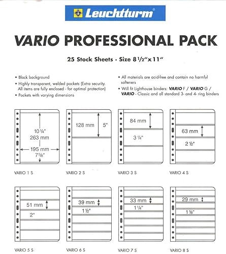 Plastic Pockets Vario 3-Way Division Clear Film 25 Per Pack