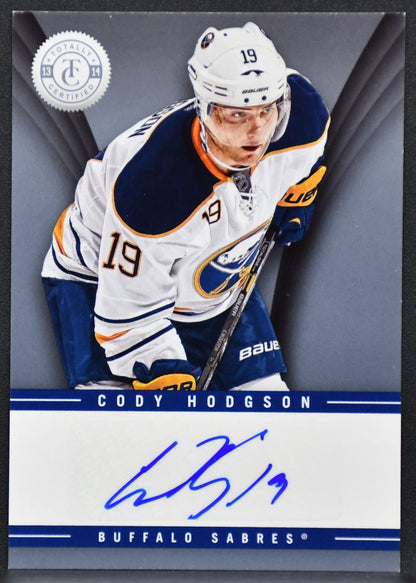 2013-14 Panini Totally Certified Auto Cody Hodgson TS-CHO Sabres Auto 0010