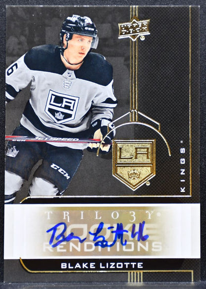 2019-20 UD Trilogy Rookie Renditions Gold Foil Auto Blake Lizotte RC Auto 6532