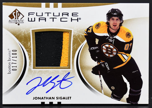 2007-08 SP Authentic Limited Sigalet 207 Boston Bruins RC Auto /100 Patch