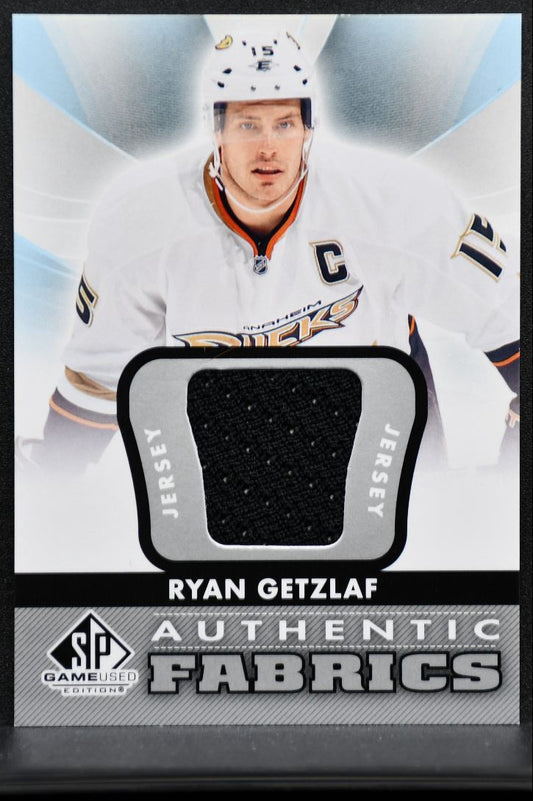 2012-13 SP Game Used Authentic Fabrics Ryan Getzlaf AF-RG Ducks Jersey 8113