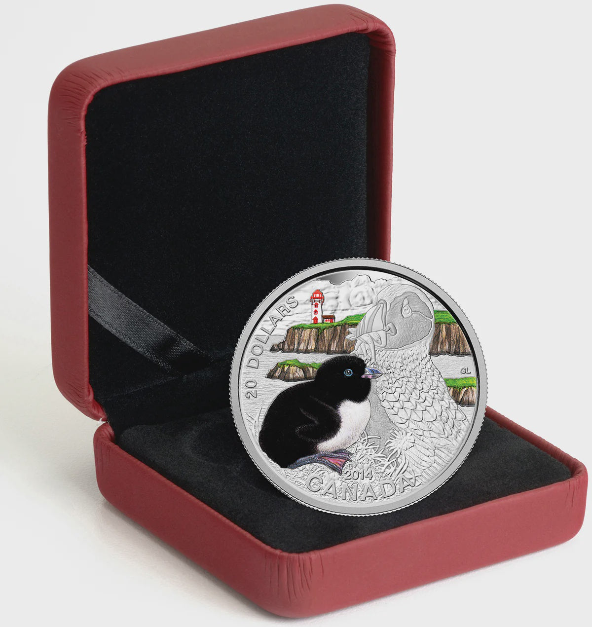 2014 $20 Baby Animals: Atlantic Puffin - Pure Silver Coin (244312)