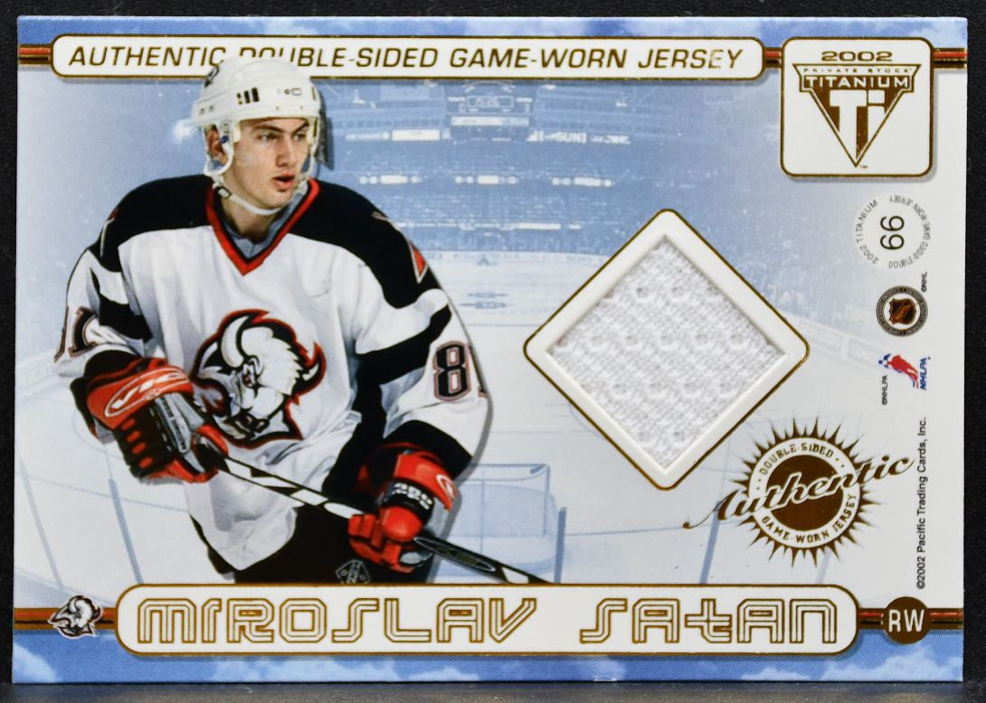 2001-02 Pacific Private Stock Titanium Double-Sided Biron/Satan Jersey 6678