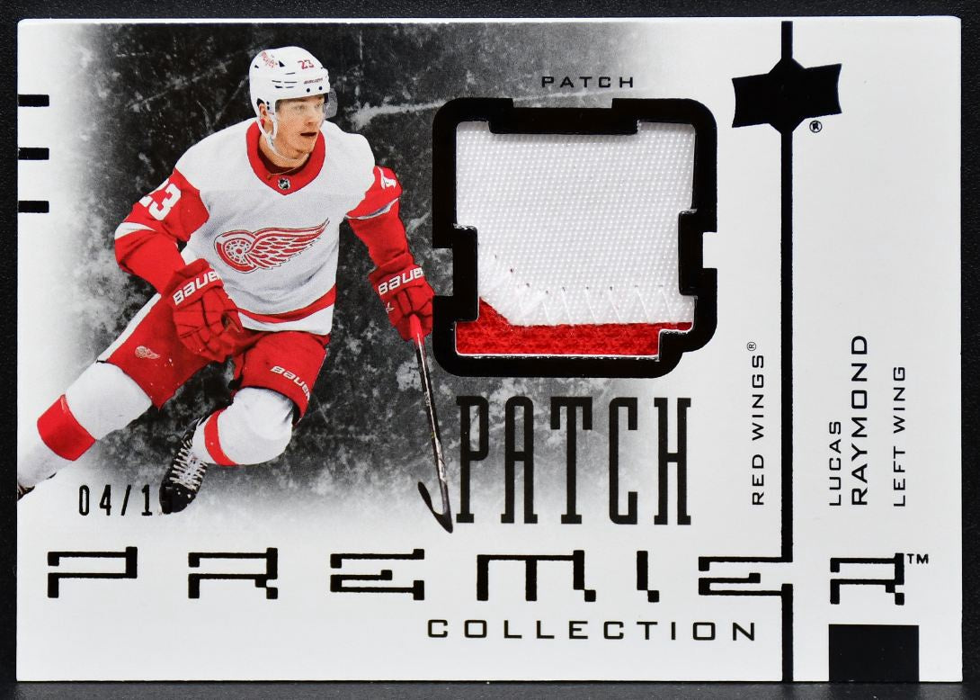 2021-22 UD Premier Collection Patch Raymond AJ-LR Red Wings 04/15 Patch 3022