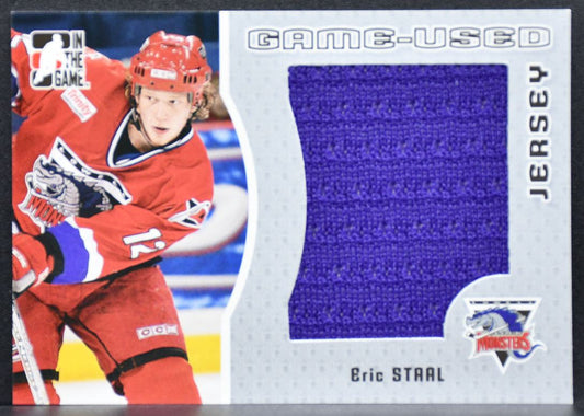 2005-06 In The Game Heroes and Prospects Jerseys Eric Staal GUJ-16 Jersey 8623