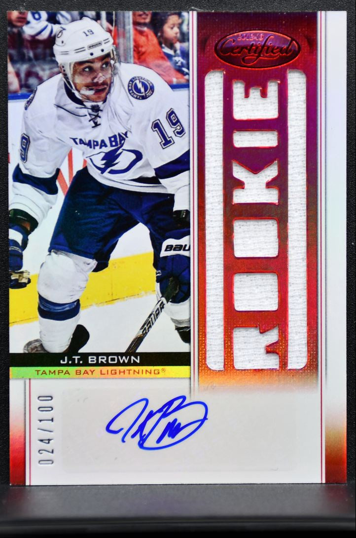 2012-13 Panini Certified Rookie Jersey Mirror Red Brown RC Auto /100 Jersey 1503