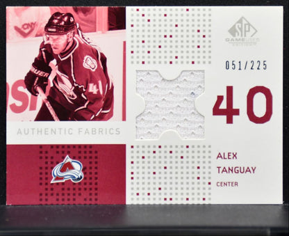2002-03 SP Game Used Authentic Fabrics Alex Tanguay 051/225 Jersey 1830