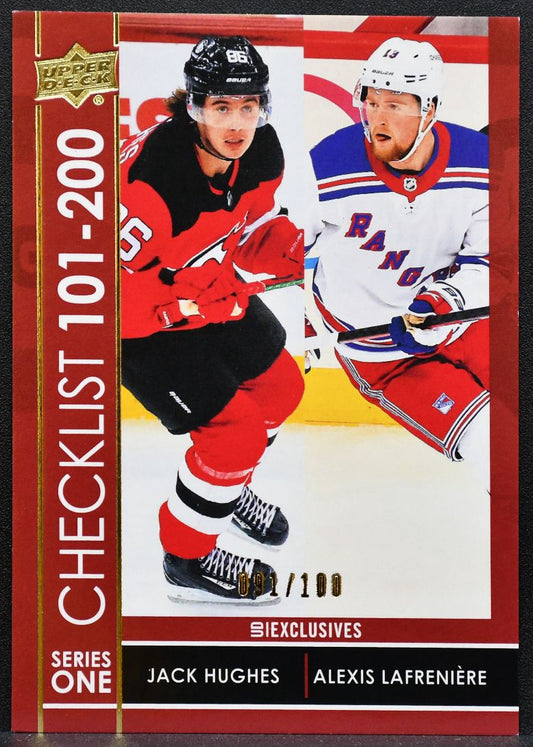 2021-22 UD Series 1 Checklist UD Exclusives Hughes / Lafreniere 8501