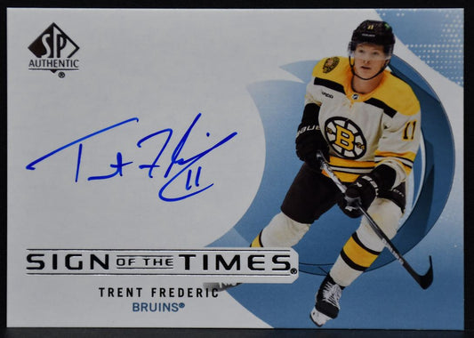 2024-25 SP Authentic Sign of the Times Trent Frederic SOTT-TF Boston Bruins Auto 4603