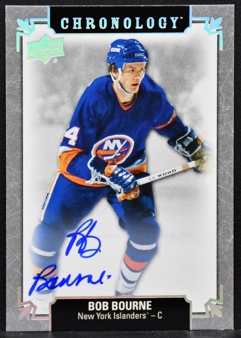 2019-20 UD Chronology Auto Bob Bourne FH-NYI-BO New York Islanders Auto