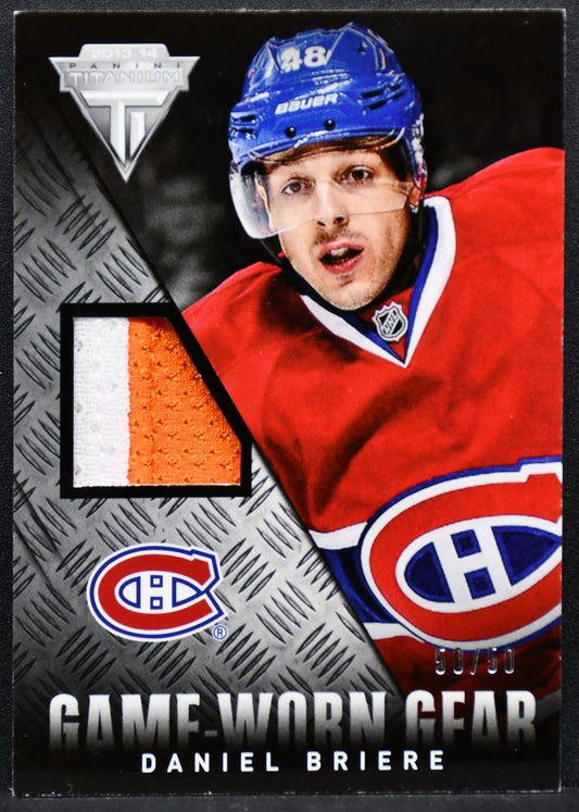 2013-14 Panini Titanium Game Worn Gear Prime Daniel Briere 50/50 Patch 9200