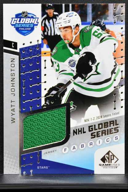 2025-26 SP Game Used Global Series Fabrics Wyatt Johnston Stars Jersey 9607