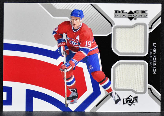 13-14 UD Black Diamond Double Jerseys Larry Robinson LBBR-LR Canadiens Jersey 3897