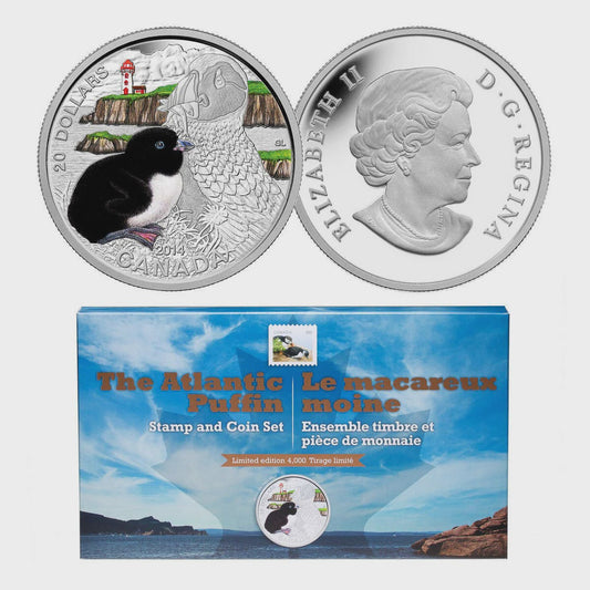 2014 $20 Baby Animals: Atlantic Puffin - Pure Silver Coin (244312)