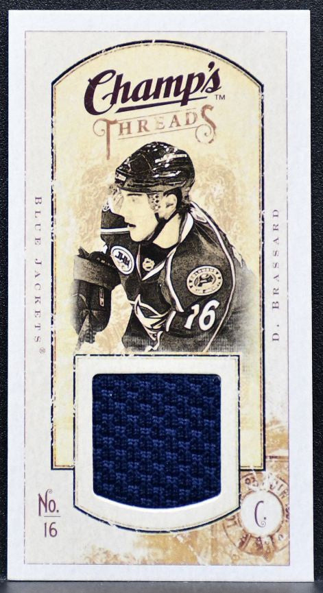 2009-10 Upper Deck Champ's Threads Derick Brassard Blue Jackets Jersey 3257