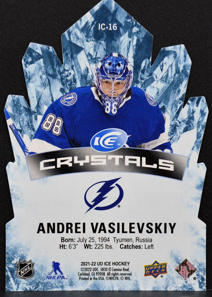 21-22 UD Ice Crystals Orange Andrei Vasilevskiy IC-16 Tampa Bay Lightning 01/99 6736
