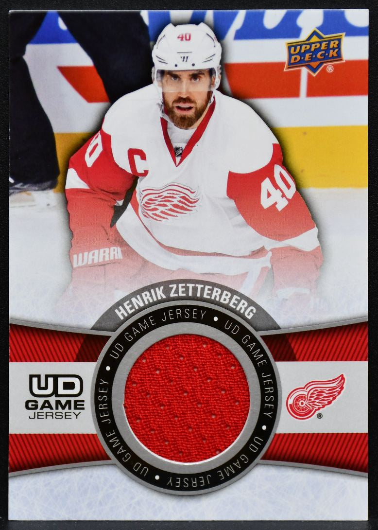 2015-16 UD Series One Game Jerseys Henrik Zetterberg GJ-HZ Red Wings Jersey 5040