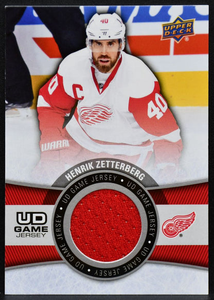 2015-16 UD Series One Game Jerseys Henrik Zetterberg GJ-HZ Red Wings Jersey 5040