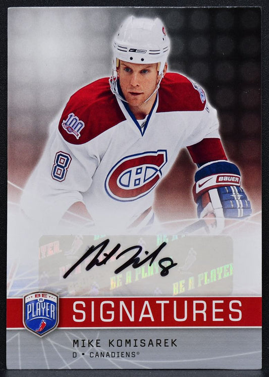 2008-09 Be A Player Signatures Mike Komisarek S-MK Montreal Canadiens Auto 2384