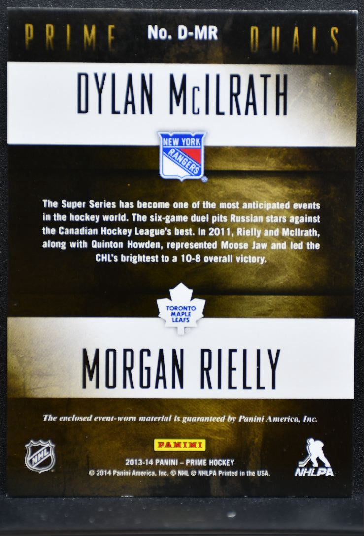 2013-14 Panini Prime Duals McIlrath/Rielly Rangers/Maple Leafs /200 Jersey 3475