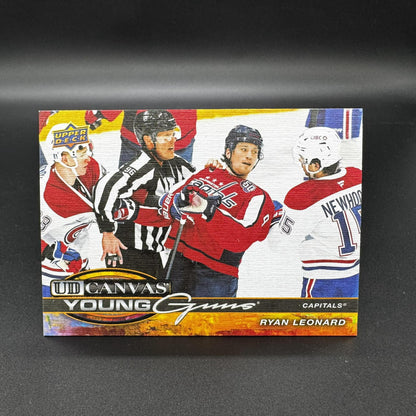 2025-26 UD Series 2 UD Canvas Young Guns Ryan Leonard Washington Capitals RC