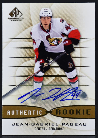 2013-14 SP Game Used Gold Autographs Jean-Gabriel Pageau 179 Senators RC Auto