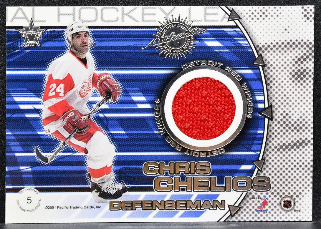2000-01 Pacific Vanguard Dual Game-Worns Shanahan/Chelios Jersey 1625