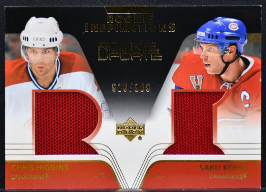 2003-04 UD Update Inspirations Higgins/Koivu RC 620/999 Jersey 7252