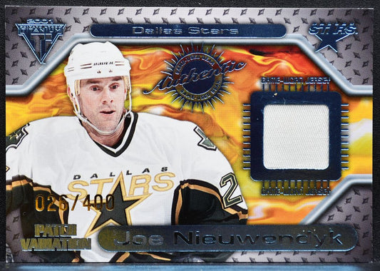 2001-02 Pacific Private Stock Titanium Jersey Joe Nieuwendyk Stars Jersey 9570
