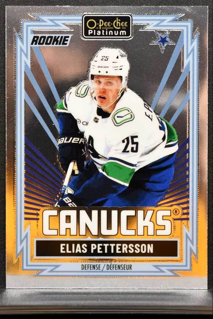 2025-26 O Pee Chee Platinum Rookie Retro Elias Pettersson R-83 Canucks RC 7634