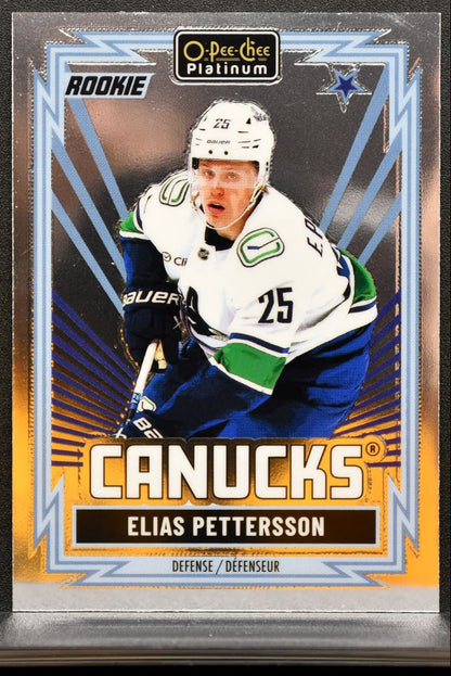 2025-26 O Pee Chee Platinum Rookie Retro Elias Pettersson R-83 Canucks RC 7634