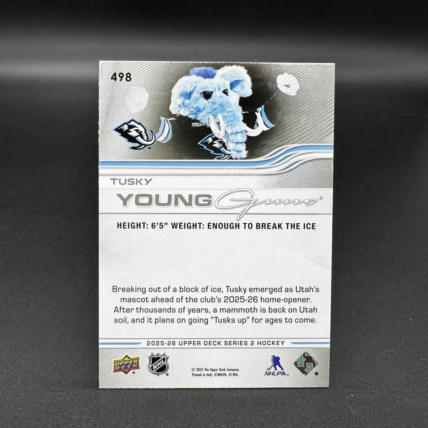 2025-26 UD Series 2 Young Guns Tusky Utah Mammoth 498 RC