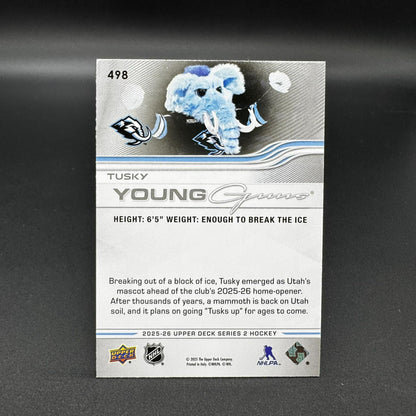2025-26 UD Series 2 Young Guns Tusky Utah Mammoth 498 RC