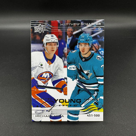 2025-26 UD Series 2 Young Guns Checklist Matthew Schaefer - Michael Misa 500 RC Good