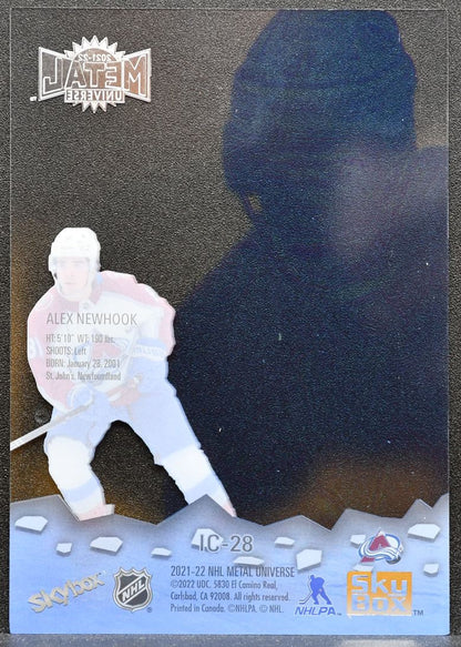 2021-22 Skybox Metal Universe Ice Cravings Alex Newhook IC-28 Avalanche RC 8419