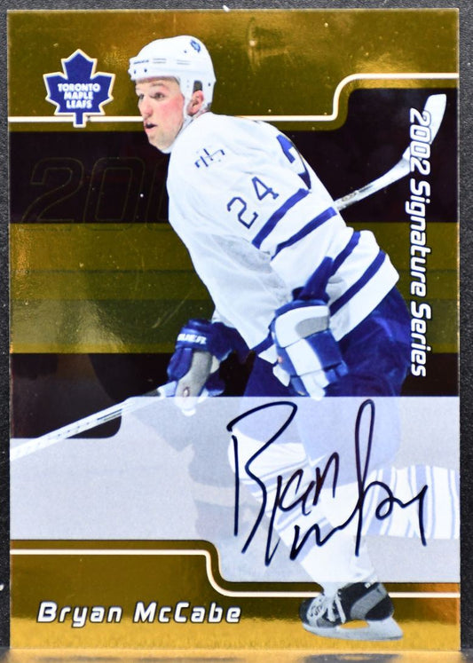 2001-02 In The Game Signature Series Auto Gold Bryan McCabe Auto 4057